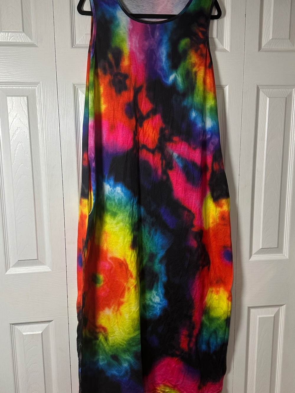 Multicolor Tie-Dye Maxi Dress with POCKETS!